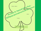 Latin Root Words and Derivatives for St. Patrick's Day
