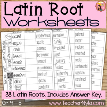 Preview of Latin Root Worksheets