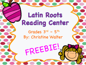 Preview of Latin Roots Grades 3-5