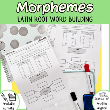 Preview of Latin Roots Morphemes Activity - Morphology Word Building Skills 4th & 5th Grade