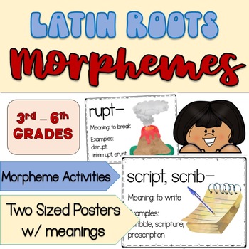 Preview of Latin Roots Morpheme Posters | Latin Morphology Activity