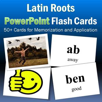 Preview of Latin Roots Interactive Flash Cards Digital Resource