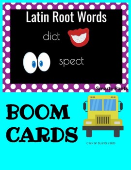 Preview of Latin Roots dict & spect BOOM CARDS