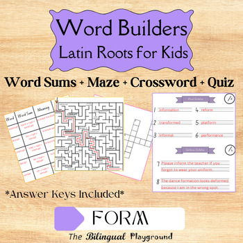Preview of Latin Roots for Kids (FORM)