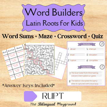 Preview of Latin Roots for Kids (RUPT)