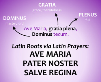 Preview of Latin Roots via Latin Prayers BUNDLE