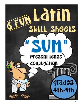 Preview of Latin SUM Present Tense Fun Practice Pages