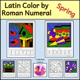 Latin Spring Color by Number, Roman numerals