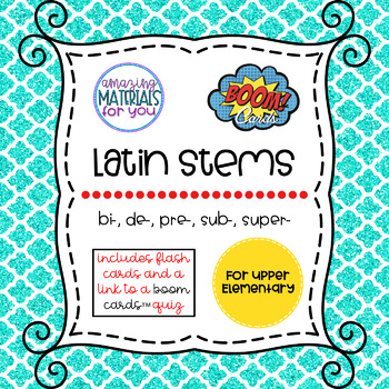 Preview of Latin Stems 1 for Boom Learning℠ and Boom Cards™