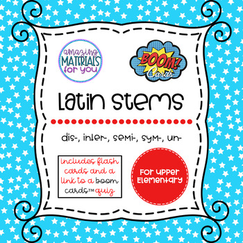 Preview of Latin Stems 2 for Boom Learning℠ and Boom Cards™