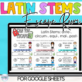 Latin Stems 3 Escape Room for Google™ Sheets