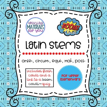 Preview of Latin Stems 3 for Boom Learning℠ and Boom Cards™