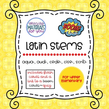 Preview of Latin Stems 4 for Boom Learning℠ and Boom Cards™