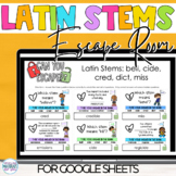 Latin Stems 5 Escape Room for Google™ Sheets