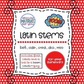 Preview of Latin Stems 5 for Boom Learning℠ and Boom Cards™