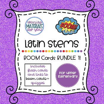 Preview of Latin Stems BUNDLE 1 for Boom Learning℠ and Boom Cards™