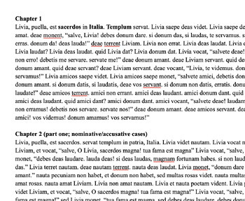 Preview of Latin Story for Wheelock's CH 1 & 2 (Livia Sacerdos: A Latin Novella)