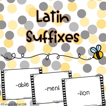 Preview of Latin Suffixes tion, ment, able, ible, ify, fy, ity, ty