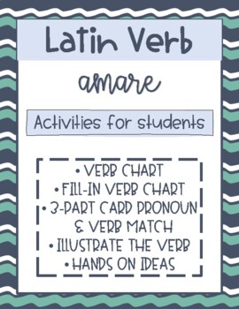Preview of Latin Verb Activities - Amare/to Love