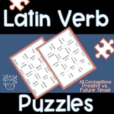 Latin Verb Puzzles: All Conjugations 1-4 Present Vs.Future