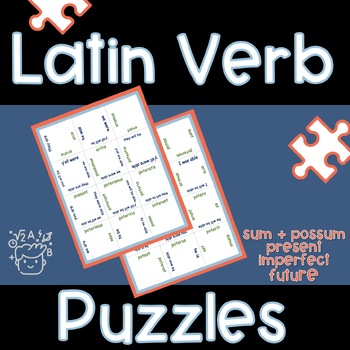 Preview of Latin Verb Puzzles: Sum + Possum Present System [Match Verb to Translation]