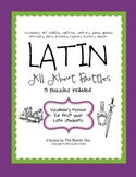 Latin Vocabulary Puzzles - Review of Battle Words for Firs