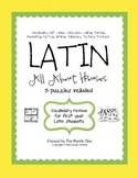 Latin Vocabulary Puzzles - Review of House Words for First