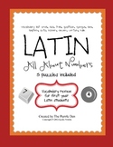 Latin Vocabulary Puzzles - Review of Numbers for First Yea