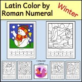 Latin Winter Color by Number, Roman numerals