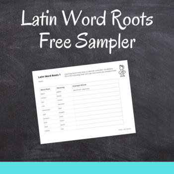 Preview of Latin Word Roots Free Sample
