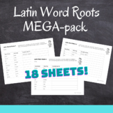 Latin Word Roots Worksheet Mega-Pack