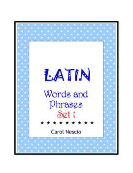 Preview of Latin Words & Phrases Set 1  ~ Matching + Crossword Puzzle + Quiz + Word Search