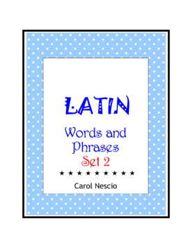 Preview of Latin Words & Phrases Set 2 ~ Matching + Crossword Puzzle + Quiz + Word Search