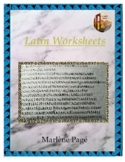 Latin Worksheets