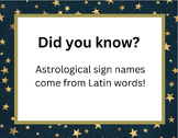 Latin and Astrology (Zodiac Signs) - Latin Connections