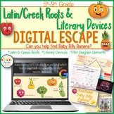 Latin and Greek Roots Digital Escape Room, Literary Device