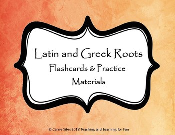 Preview of Latin and Greek Roots: Flashcards and Study Activities