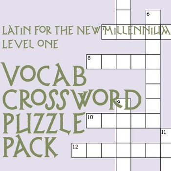 Preview of Latin for the New Millennium Vocab Crossword Puzzle Pack