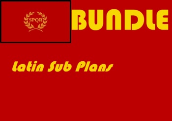 Preview of Latin sub plans bundle