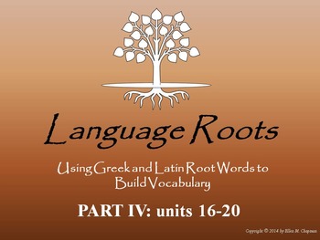 Preview of Latin/Greek Root Word Vocabulary IV: Powerpoints, Flashcards, Worksheets, Exams