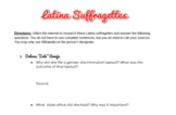 Latina Suffragette Webquest