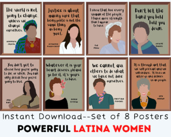 Preview of Latina Women Changemakers , Women's History Month Posters, Hispanic Heritage