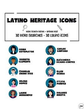 Preview of Latino Heritage Icons- Word Search Pack