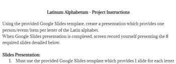 Preview of Latinum Alphabetum - Latin Alphabet Project