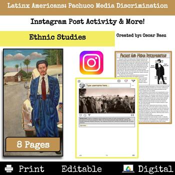 Preview of Latinx Americans: Pachuco Media Discrimination Instagram Post Activity & More!