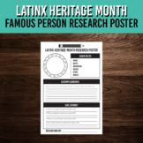 Latinx Heritage Month Research Poster | Famous Person Biog