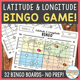 Latitude & Longitude Bingo Game!