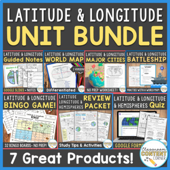 Preview of Latitude & Longitude FULL UNIT BUNDLE