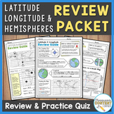 Latitude, Longitude & Hemispheres Review | Study Guide & P