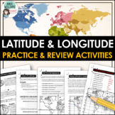 Latitude and Longitude Worksheet Activities for Practice a